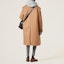 Shop (Women) MIU MIU FW23 Double-Breasted Long Coat in Camel Brown. MS1982-13OM-F0040-S-232
