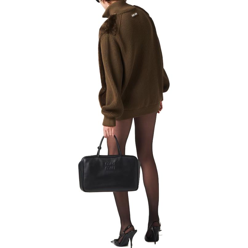 (Women) MIU MIU FW23  Forest Green Knit Sweater with Logo Patch. MMF786-13S0-F0342-S-232 圖 4