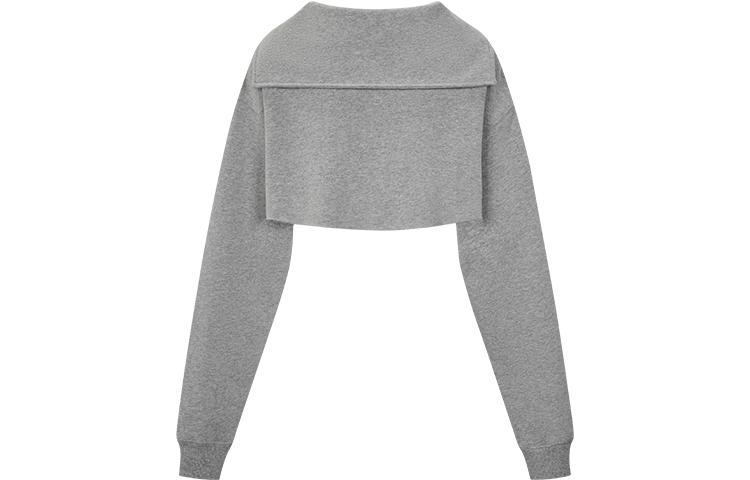 Lookbook (W) MIU MIU FW23 灰色连帽衫 纯色刺绣Logo. MJL869-102J-F0031