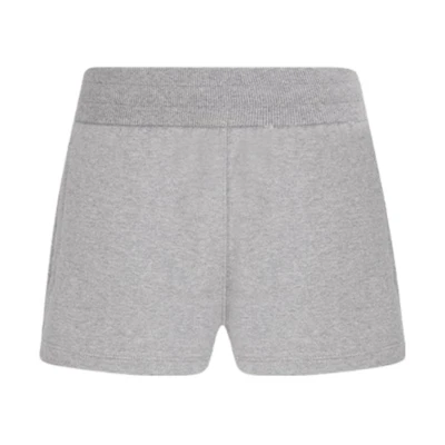 (Women) MIU MIU FW23 Grey Shorts with Solid Logo Embroidery. MJP309-13UK-F0031-S-232
