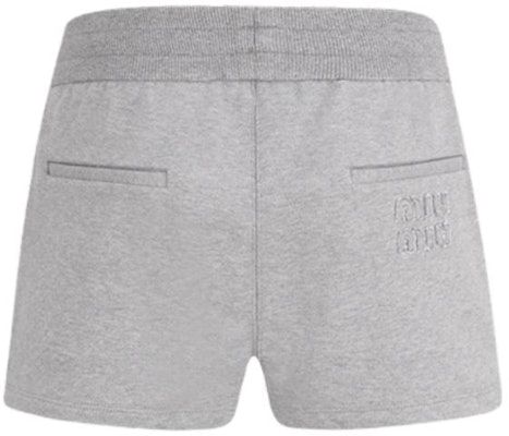(W) Pantalones Cortos Grises MIU MIU FW23 con Logo Bordado. MJP309-13UK-F0031-S-232 Lookbook (W) Pantalones Cortos Grises MIU MIU FW23 con Logo Bordado. MJP309-13UK-F0031-S-232