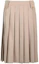 Order (W) MIU MIU FW23 Skirt Khaki Lipat Panjang Pertengahan dengan Logo. MG2136-108N-F0065
