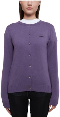 (W) MIU MIU FW23 Kardigan Rajut Bersulam Huruf Lengan Panjang. MMF787-13S1-F0203 Order (W) MIU MIU FW23 Kardigan Rajut Bersulam Huruf Lengan Panjang. MMF787-13S1-F0203