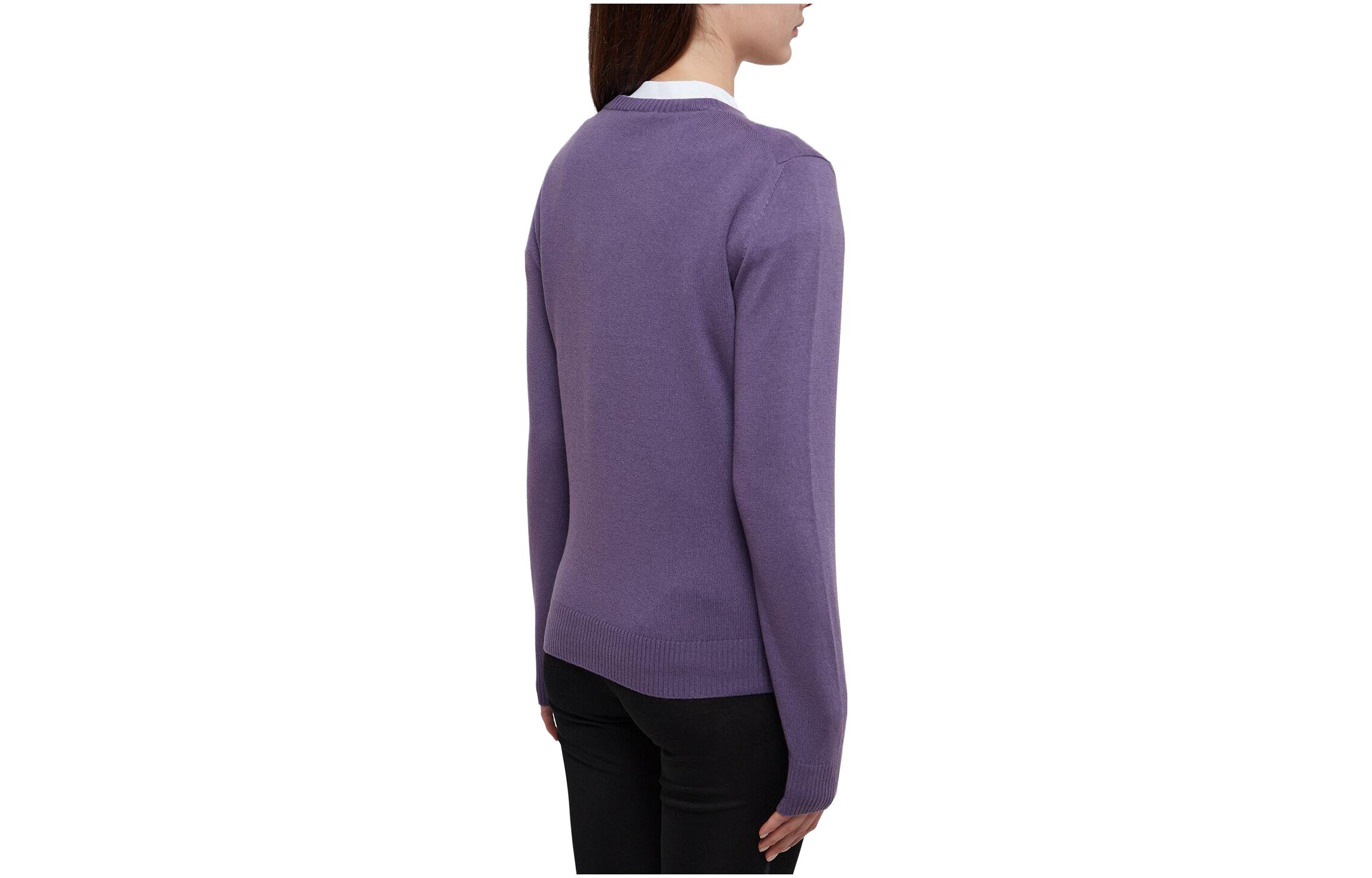 Lookbook (W) MIU MIU FW23 Kardigan Rajut Bersulam Huruf Lengan Panjang. MMF787-13S1-F0203