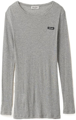 (Women) MIU MIU FW23 Logo Crewneck Slim Fit Long Sleeve Dress MJA842-133O-F0031-S-231 Order (Women) MIU MIU FW23 Logo Crewneck Slim Fit Long Sleeve Dress MJA842-133O-F0031-S-231