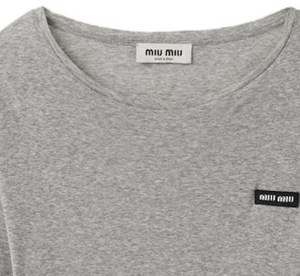 (Women) MIU MIU FW23 Logo Crewneck Slim Fit Long Sleeve Dress MJA842-133O-F0031-S-231 Purchase (Women) MIU MIU FW23 Logo Crewneck Slim Fit Long Sleeve Dress MJA842-133O-F0031-S-231