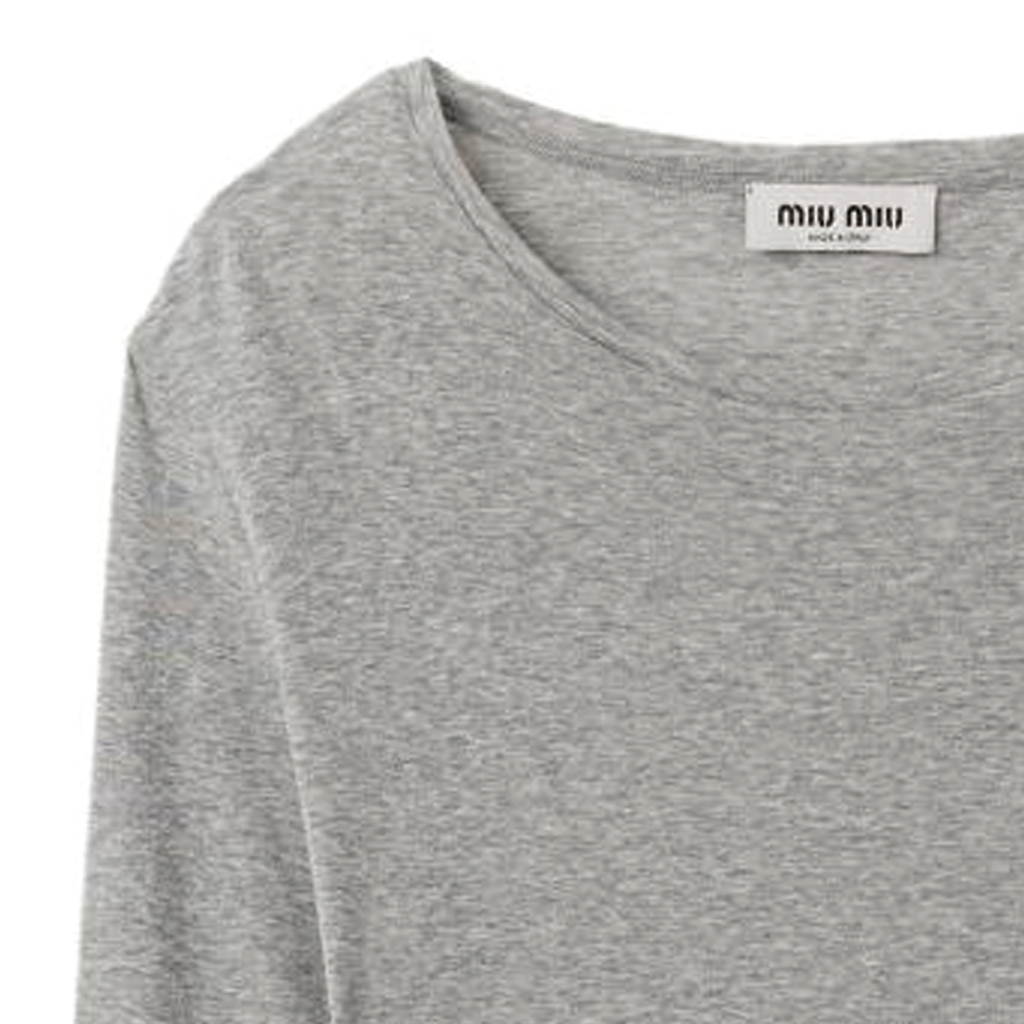 Details for (Women) MIU MIU FW23  Logo Crewneck Slim Fit Long Sleeve Dress MJA842-133O-F0031-S-231