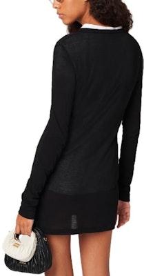 (Women) MIU MIU FW23 Logo Crewneck Slim Fit Long Sleeve Dress MJA842-133O-F0031-S-231 2