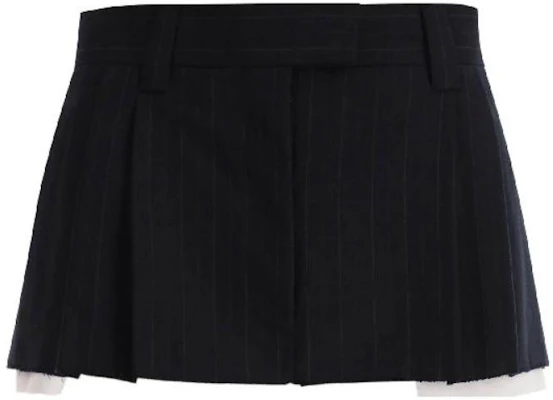 (W) MIU MIU FW23 Rok Mini Kasual Garis Biru Navy. MG2071-13SH-F0008 Order (W) MIU MIU FW23 Rok Mini Kasual Garis Biru Navy. MG2071-13SH-F0008