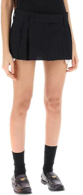 (W) MIU MIU FW23 Rok Mini Kasual Garis Biru Navy. MG2071-13SH-F0008 Shop (W) MIU MIU FW23 Rok Mini Kasual Garis Biru Navy. MG2071-13SH-F0008