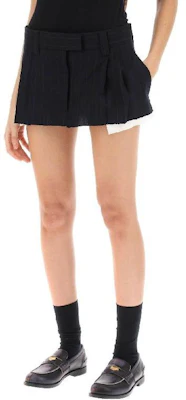 (W) MIU MIU FW23 Rok Mini Kasual Garis Biru Navy. MG2071-13SH-F0008 Purchase (W) MIU MIU FW23 Rok Mini Kasual Garis Biru Navy. MG2071-13SH-F0008