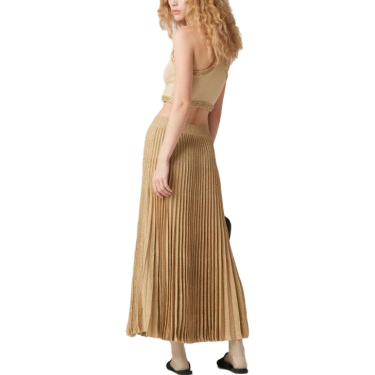 Shop (W) MIU MIU FW23 Tank Top Berpailet Kelipan Pendek - Krim MMV155-13Q1-F0061-S-OOO