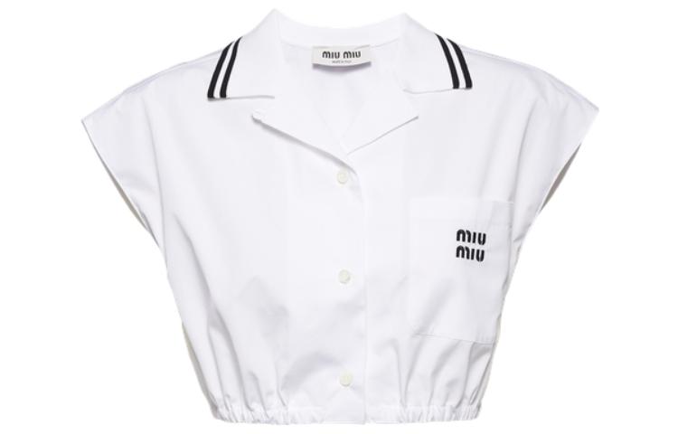 Order (W) MIU MIU FW23 シャツ ホワイト MT1886-10RG-F0009-S-232