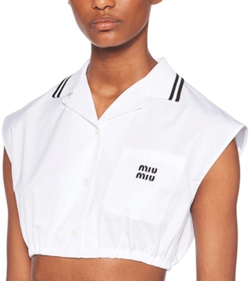 (W) MIU MIU FW23 シャツ ホワイト MT1886-10RG-F0009-S-232 Details for (W) MIU MIU FW23 シャツ ホワイト MT1886-10RG-F0009-S-232