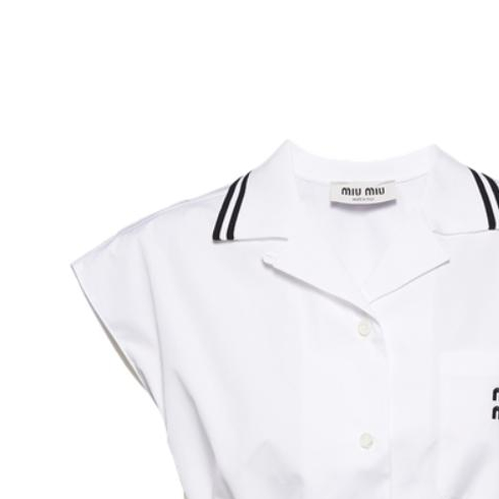 Sizing (W) MIU MIU FW23 シャツ ホワイト MT1886-10RG-F0009-S-232
