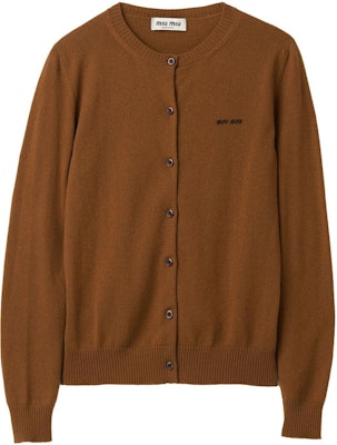 (Women) MIU MIU FW23 Solid Color Logo Knit Long Sleeve Sweater Slate Gray MMF787-13S1-F0480-S-232 Details for (Women) MIU MIU FW23 Solid Color Logo Knit Long Sleeve Sweater Slate Gray MMF787-13S1-F0480-S-232