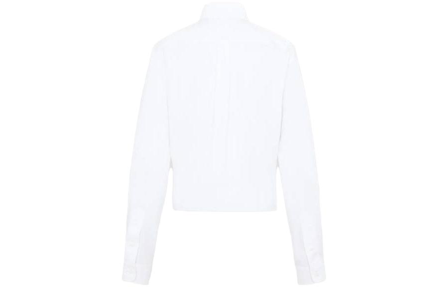 (Women) MIU MIU FW23  White Letter Print Long Sleeve Button-Up Shirt. MK1791-10RG-F0009 圖 3