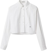 (Women) MIU MIU FW23 White Long Sleeve Casual Button-Up Shirt. MK1816-10RG-F0009-S-000 (Women) MIU MIU FW23 White Long Sleeve Casual Button-Up Shirt. MK1816-10RG-F0009-S-000