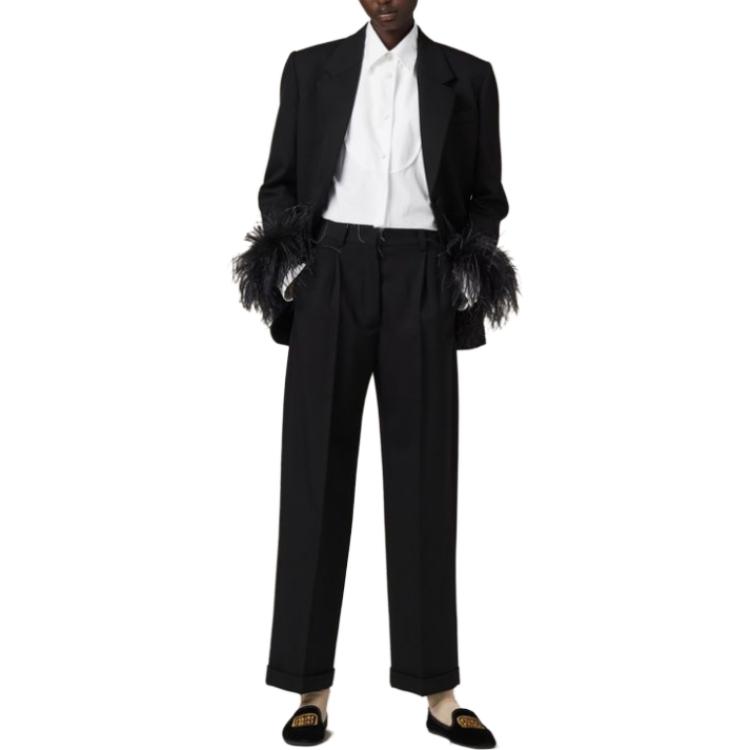 Purchase (W) MIU MIU FW23 Baju Putih Lengan Panjang Kasual Berkancing. MK1816-10RG-F0009-S-000