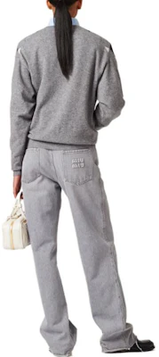 (Women) MIU MIU FW23 Diamond V-Neck Casual Sweater Marble Gray MML826-13K6-F0K44-S-232 Shop (Women) MIU MIU FW23 Diamond V-Neck Casual Sweater Marble Gray MML826-13K6-F0K44-S-232