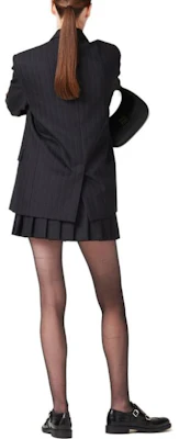 (Women) MIU MIU FW23 Embroidered Logo Pleated Striped Casual Skirt Women. MG1875-13SH-F0002 Shop (Women) MIU MIU FW23 Embroidered Logo Pleated Striped Casual Skirt Women. MG1875-13SH-F0002