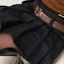 Details for (Women) MIU MIU FW23 Embroidered Logo Pleated Striped Casual Skirt Women. MG1875-13SH-F0002
