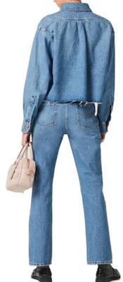 (W) MIU MIU FW23 Celana Jeans Slim Fit Pinggang Tinggi Zipper Biru Gemstone GWP482-13LE-F0013-S-232 Shop (W) MIU MIU FW23 Celana Jeans Slim Fit Pinggang Tinggi Zipper Biru Gemstone GWP482-13LE-F0013-S-232