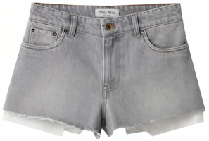 (Women) MIU MIU FW23 Low Waist Straight Leg Denim Shorts Grey Women’s Fashion. GWP434-13LF-F0031-S-231 (Women) MIU MIU FW23 Low Waist Straight Leg Denim Shorts Grey Women’s Fashion. GWP434-13LF-F0031-S-231