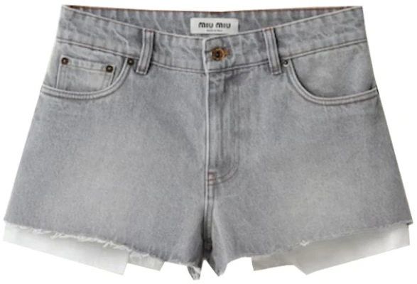 (W) Shorts Vaqueros MIU MIU FW23 Cintura Baja Pierna Recta Gris Moda Mujer. GWP434-13LF-F0031-S-231 Order (W) Shorts Vaqueros MIU MIU FW23 Cintura Baja Pierna Recta Gris Moda Mujer. GWP434-13LF-F0031-S-231