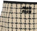 Shop (W) MIU MIU FW23格紋刺繡Logo中腰休閒裙 女士款 米白色 MG2134-139K-F0A72-S-OOO