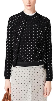 (W) MIU MIU 2023秋冬波点字母短袖针织衫 女士黑色款 MML855-13WU-F0967-S-232 Lookbook (W) MIU MIU 2023秋冬波点字母短袖针织衫 女士黑色款 MML855-13WU-F0967-S-232