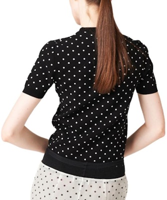 (W) MIU MIU 2023秋冬波点字母短袖针织衫 女士黑色款 MML855-13WU-F0967-S-232 Shop (W) MIU MIU 2023秋冬波点字母短袖针织衫 女士黑色款 MML855-13WU-F0967-S-232