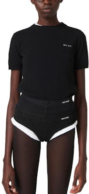 (W) MIU MIU FW23纯色Logo针织羊绒毛衣. MML842-13S1-F0002-S-232 Lookbook (W) MIU MIU FW23纯色Logo针织羊绒毛衣. MML842-13S1-F0002-S-232