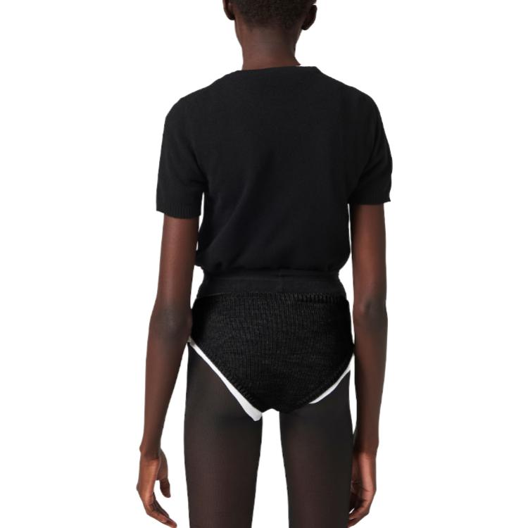 Purchase (W) MIU MIU FW23纯色Logo针织羊绒毛衣. MML842-13S1-F0002-S-232