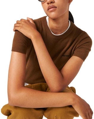 (W) MIU MIU FW23纯色Logo针织羊绒毛衣. MML842-13S1-F0002-S-232 2