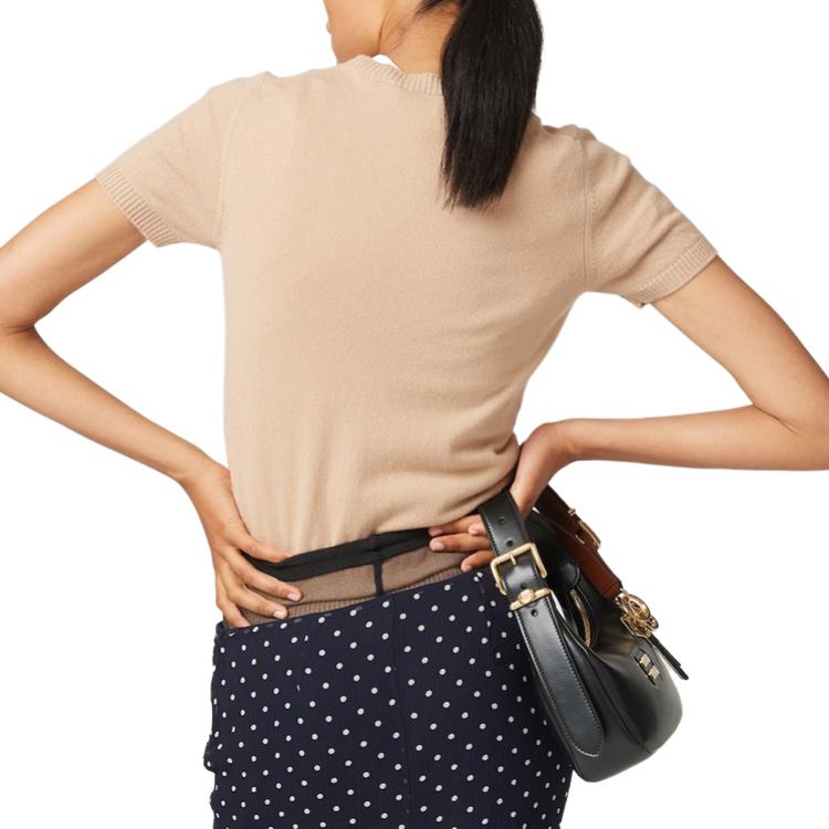 Purchase (W) MIU MIU 秋冬23纯羊绒针织毛衣 浅棕色 经典标志款 MML842-13S1-F0627-S-232