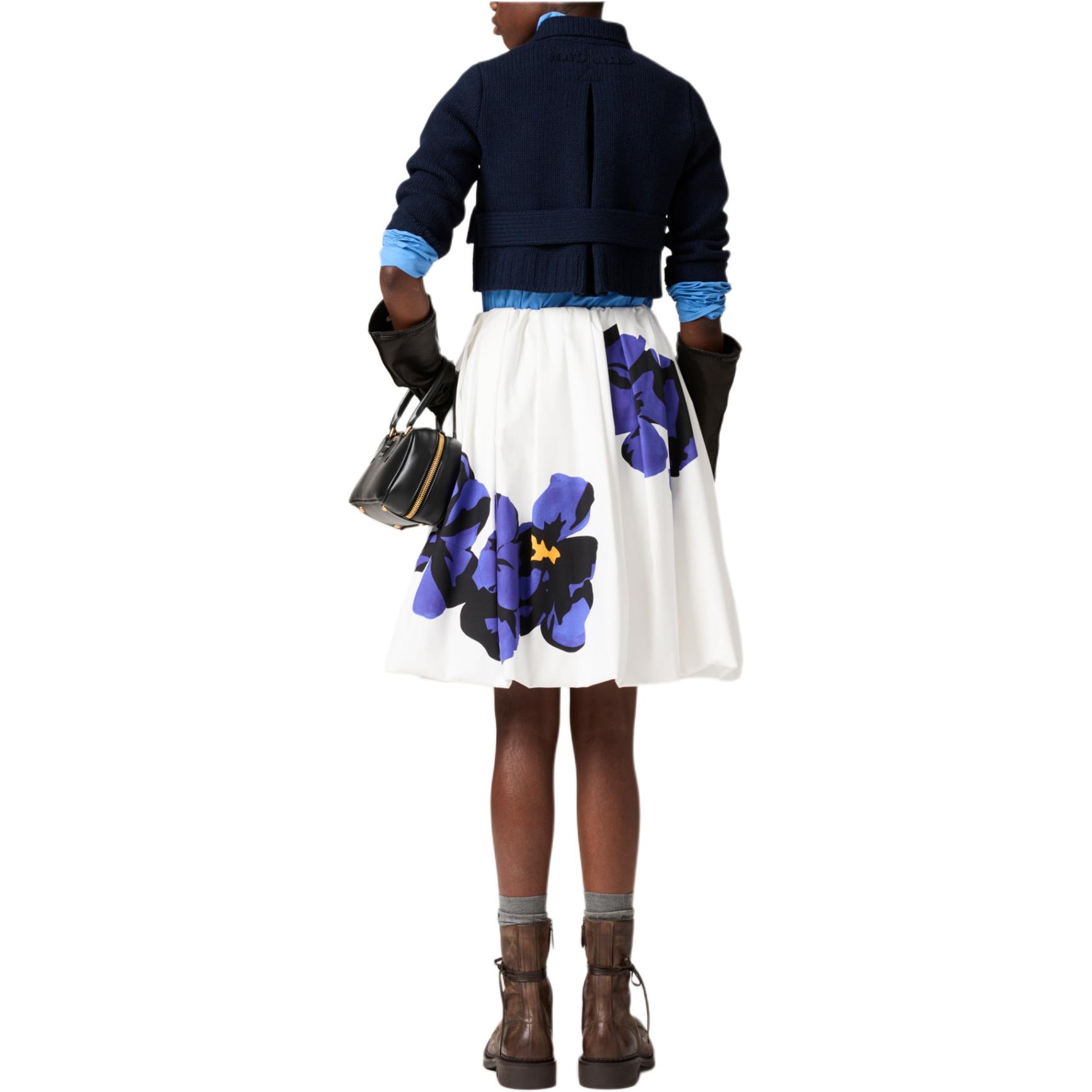 Lookbook (W) MIU MIU 蓝色短款双排扣修身夹克 FW24 MMJ115-15RS-F0008-S-OOO