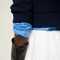 Details for (W) MIU MIU FW24 藍色短版修身雙排扣外套。 MMJ115-15RS-F0008-S-OOO