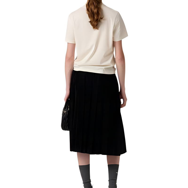 Shop (W) MIU MIU FW24 中性款logo印花圆领短袖T恤. MJN499-1585-F0018-S-232