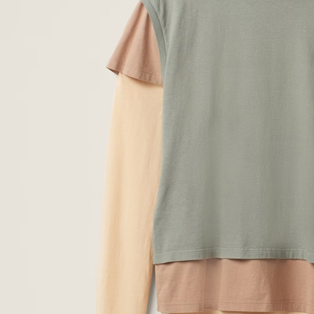 Sizing (Women) MIU MIU FW24 Holiday Series Colorblock Pullover Long Sleeve Tee Women - Multicolor MJE15-137E-F03N0-S-OOO