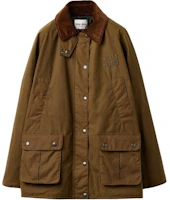 (Women) Miu Miu FW24 Oversized Military Green Side-Slit Long-Sleeve Jacket ML1183-15WW-F0161-S-OOO (Women) Miu Miu FW24 Oversized Military Green Side-Slit Long-Sleeve Jacket ML1183-15WW-F0161-S-OOO