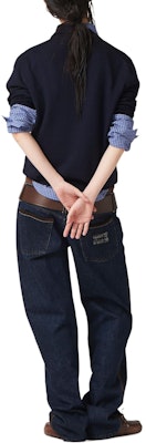 (W) MIU MIU FW25 秋季蓝色针织毛衣带标志图案设计 MML934-14RH-F0008-S-OOO Shop (W) MIU MIU FW25 秋季蓝色针织毛衣带标志图案设计 MML934-14RH-F0008-S-OOO