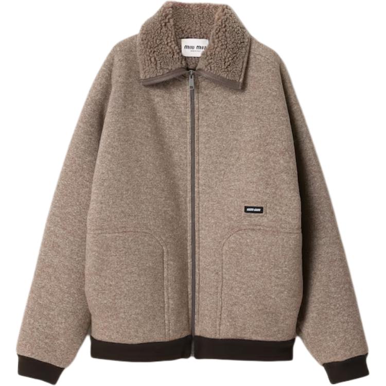 (Women) Miu Miu FW25 Qixi Collection Cotton Fleece Zip-Up Jacket ML1369-17I1-F0065-S-OOO