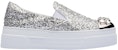 (W) MIU MIU Kasut Sneaker Platform Kain Glitter 'Perak' 5S024D_3A7B_F0118_F_D050