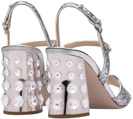 (Women) MIU MIU Glitter Sandals 'Silver' 5X983C_3A5E_F0118_F_D085 Shop (Women) MIU MIU Glitter Sandals 'Silver' 5X983C_3A5E_F0118_F_D085