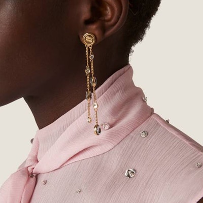 (W) MIU MIU 金屬耳環女性款 - 簡約設計。 5IO1282CR5F0NXA Shop (W) MIU MIU 金屬耳環女性款 - 簡約設計。 5IO1282CR5F0NXA