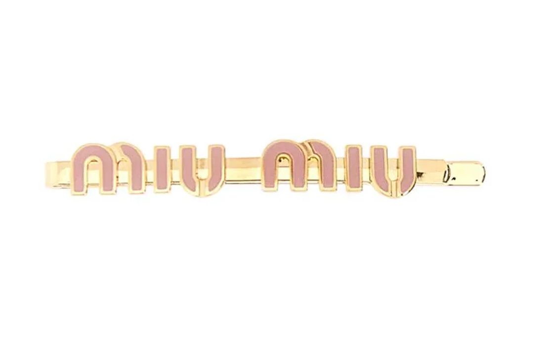 (Women) MIU MIU Gold Metal Letter Hair Clip for Women. 5IF1462F6TF0615 圖 2