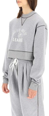 (W) MIU MIU グレー ロゴ入りクロップド スウェットシャツ MJL779-1Z4H-F0031 Purchase (W) MIU MIU グレー ロゴ入りクロップド スウェットシャツ MJL779-1Z4H-F0031