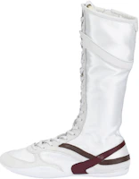 (Women) MIU MIU Gymnasium SS25 White Red High-Top Sneakers Tech Fabric Suede. 5W429E_71L_F0X97_F_A005 (Women) MIU MIU Gymnasium SS25 White Red High-Top Sneakers Tech Fabric Suede. 5W429E_71L_F0X97_F_A005