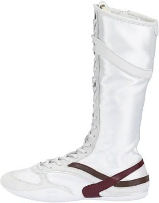 (Women) MIU MIU Gymnasium SS25 White Red High-Top Sneakers Tech Fabric Suede. 5W429E_71L_F0X97_F_A005 Buy (Women) MIU MIU Gymnasium SS25 White Red High-Top Sneakers Tech Fabric Suede. 5W429E_71L_F0X97_F_A005